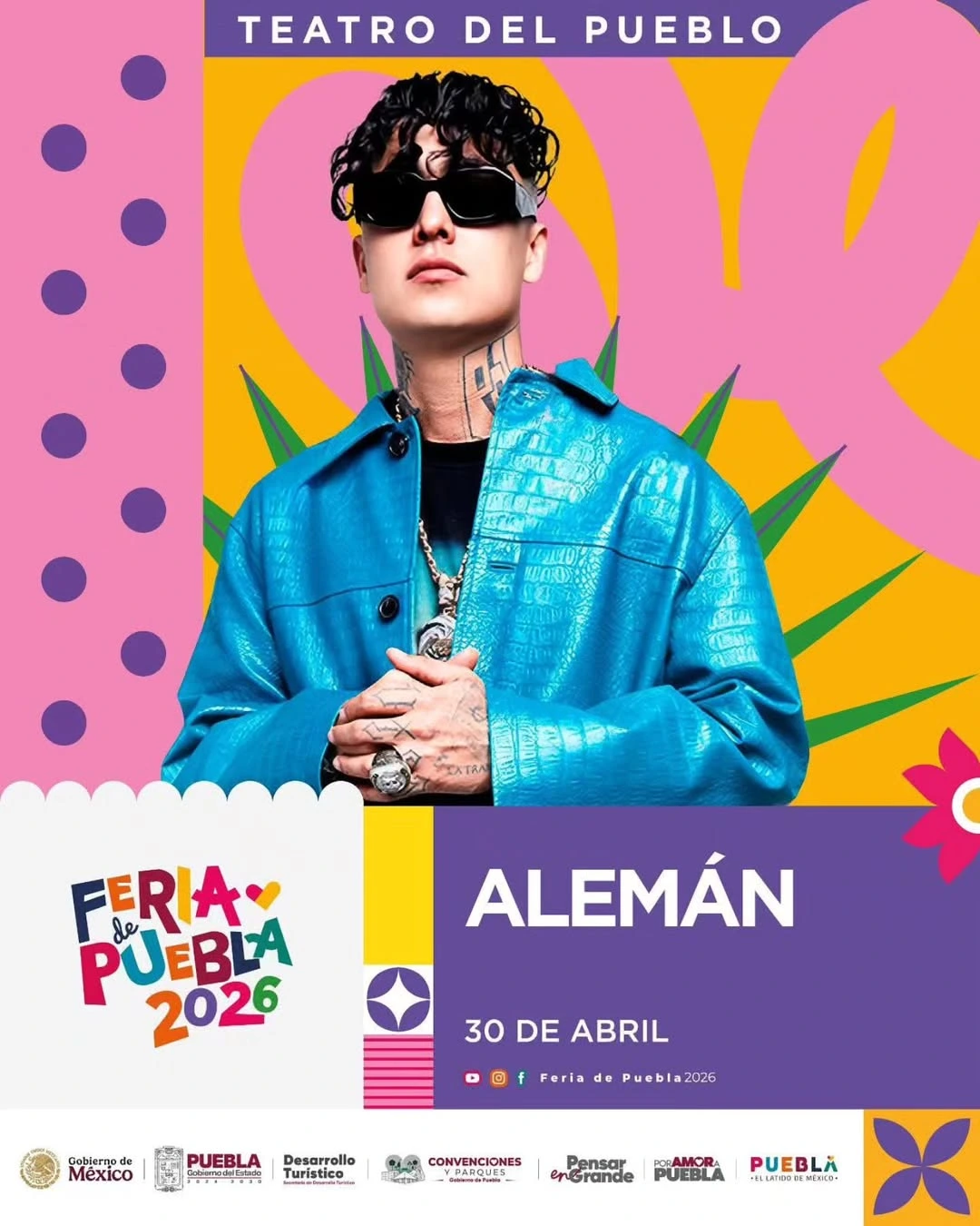 boletos Alemán teatro pueblo feria puebla 2026