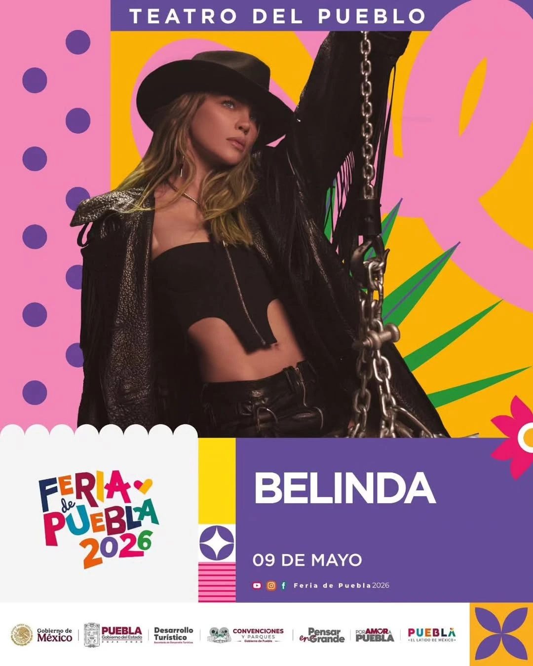 boletos Belinda teatro pueblo feria puebla 2026