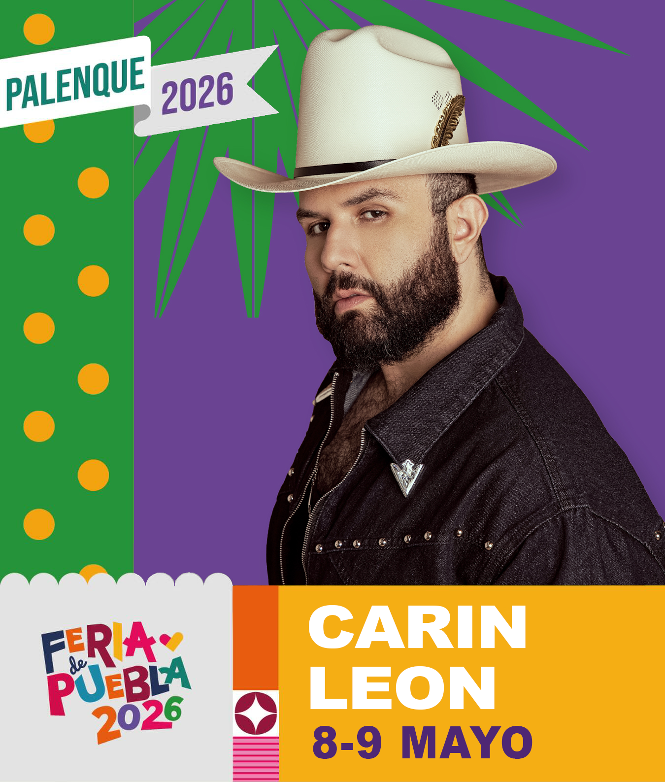 boletos Carin Leon palenque puebla 2026