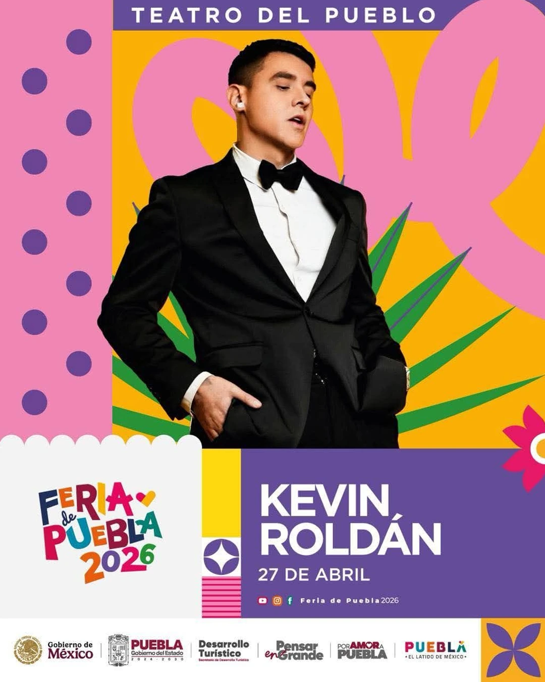 boletos Kevin Roldán teatro pueblo feria puebla 2026