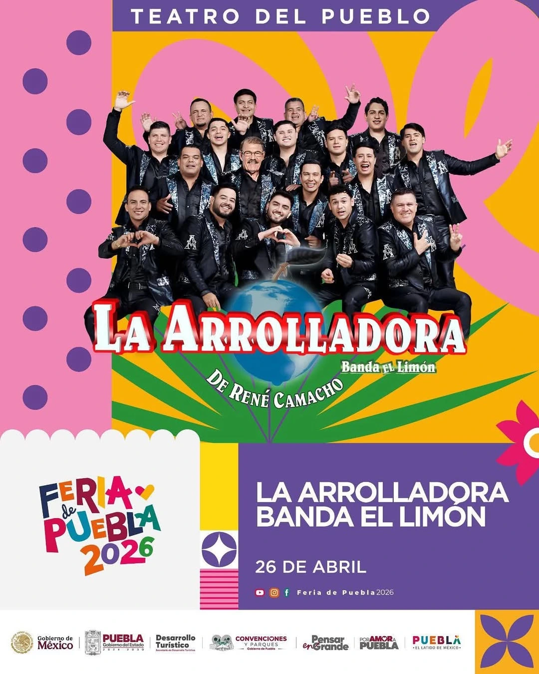 boletos La Arrolladora teatro pueblo feria puebla 2026